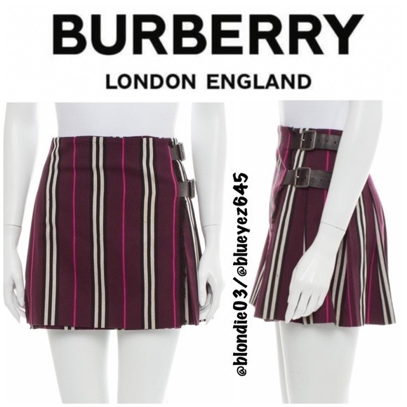 Burberry pleated wrap skirt 8 - Picture 1 of 6